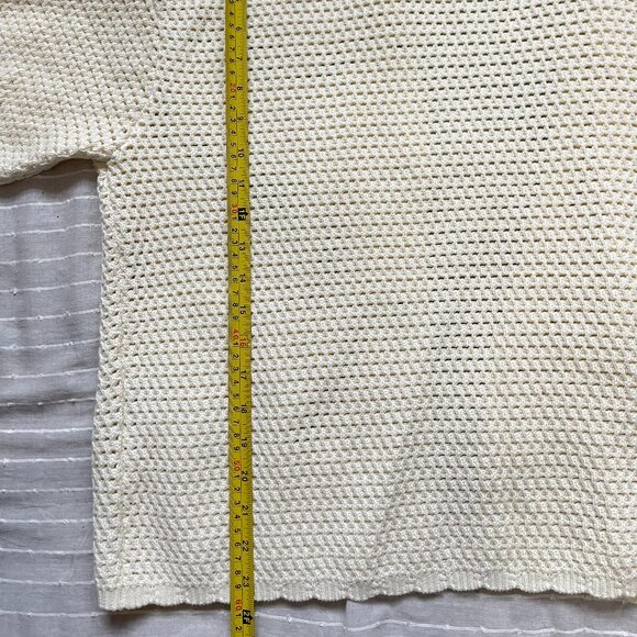 about:blank Mesh Knit Vacation Shirt - Ecru - Picture 5 of 5